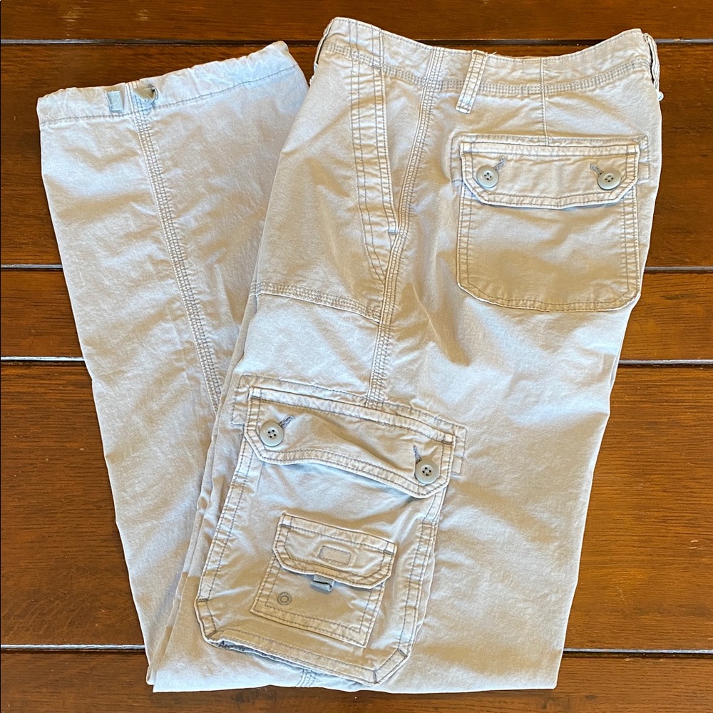 American Eagle Outfitters Light Gray Cargo Pants Women’s Size 4 - Picture 11 of 13